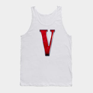 V letter Tank Top